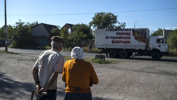 La caravana de camiones número 38 - Sputnik Mundo