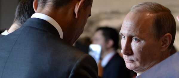 Presidente de EEUU, Barack Obama y presidente de Rusia, Vladímir Putin - Sputnik Mundo