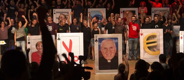 Miembros de la Candidatura d'Unitat Popular (CUP) en Barcelona, el 20 de septiembre, 2015 - Sputnik Mundo