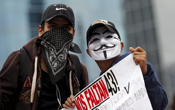 Un año de la masacre de los estudiantes de magisterio rural de Ayotzinapa. Ciudad de México Un año de la masacre de los estudiantes de magisterio rural de Ayotzinapa. Ciudad de México - Sputnik Mundo