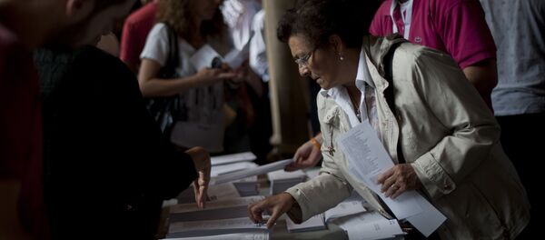 Colegio electoral en Barcelona, el 27 de septiembre, 2015 - Sputnik Mundo