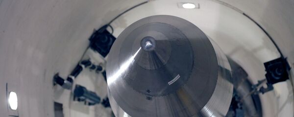 An inert Minuteman 3 missile is seen in a training launch tube at Minot Air Force Base, N.D. - Sputnik Mundo