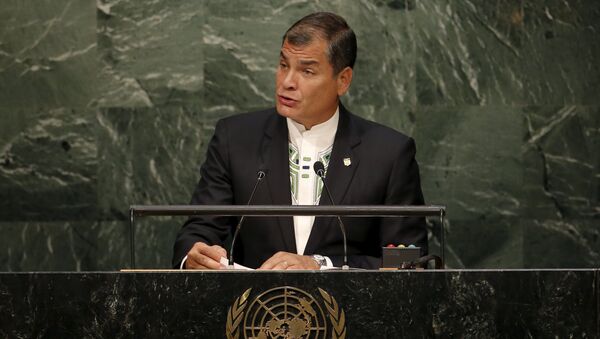 Rafael Correa, presidente de Ecuador - Sputnik Mundo