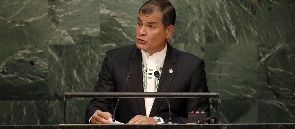 Rafael Correa, presidente de Ecuador - Sputnik Mundo