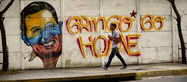 Grafiti antiamericano en Caracas - Sputnik Mundo