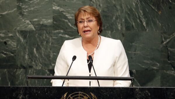 Michelle Bachelet, presidenta de Chile - Sputnik Mundo