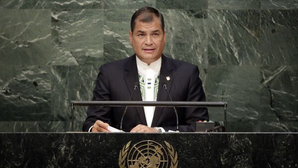 Rafael Correa, presidente de Ecuador - Sputnik Mundo