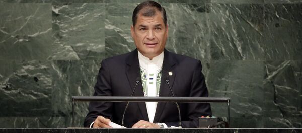 Rafael Correa, presidente de Ecuador - Sputnik Mundo