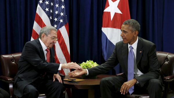 Presidente de Cuba, Raúl Castro y presidente de EEUU Barack Obama - Sputnik Mundo