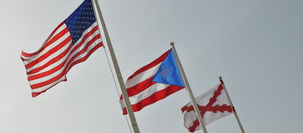 Banderas de Puerto Rico y EEUU - Sputnik Mundo