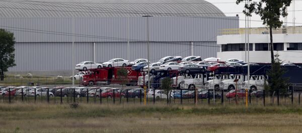 La planta Volkswagen México en central estado de Puebla (archivo) - Sputnik Mundo