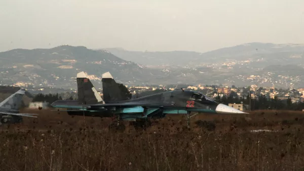 Caza ruso en la base aérea Hmeymim (Archivo) - Sputnik Mundo