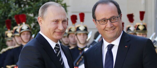 Presidente de Rusia, Vladímir Putin y presidente de Francia, Francois Hollande - Sputnik Mundo