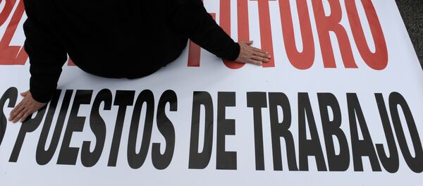 Protestas contra la realidad laboral en España Protestas contra la realidad laboral en España - Sputnik Mundo