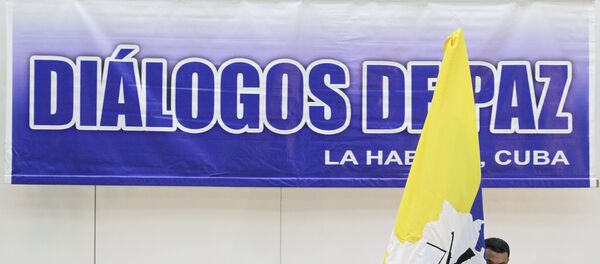 Logo de las negociaciones entre el gobierno de Colombia y las FARC en La Habana - Sputnik Mundo