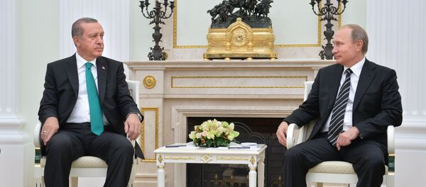 Presidente de Rusia, Vladímir Putin y presidente de Turquía, Recep Tayyip Erdogan - Sputnik Mundo