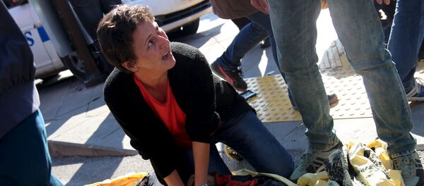 Situación en el lugar del atentado en Ankara - Sputnik Mundo