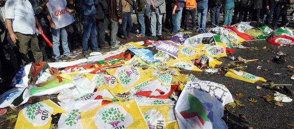 Lugar del atentado en Ankara - Sputnik Mundo
