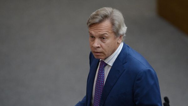 Alexéi Pushkov, jefe del comité para asuntos internacionales de la Duma de Estado - Sputnik Mundo