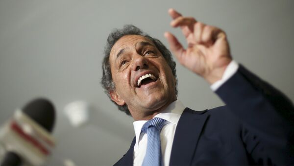 Daniel Scioli, candidato presidencial del oficialismo argentino - Sputnik Mundo