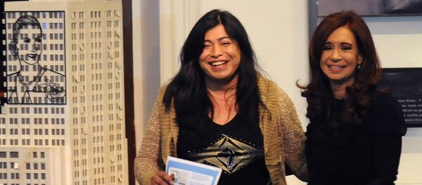 Diana Sacayán con Cristina Fernández de Kirchner - Sputnik Mundo