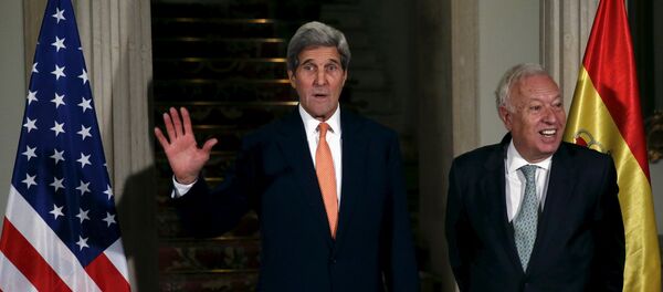 Secretario de Estado de EEUU, John Kerry, y ministro de Asuntos Exteriores español, José Manuel García-Margallo - Sputnik Mundo