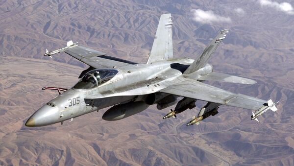 Avión F/A-18 estadounidense - Sputnik Mundo