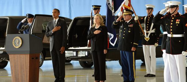 Funeral de las víctimas estadounidenses del ataque en Bengasi Funeral de las víctimas estadounidenses del ataque en Bengasi - Sputnik Mundo