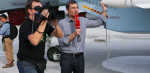 Periodistas visitan la base aérea de Hmeymim Periodistas visitan la base aérea de Hmeymim - Sputnik Mundo