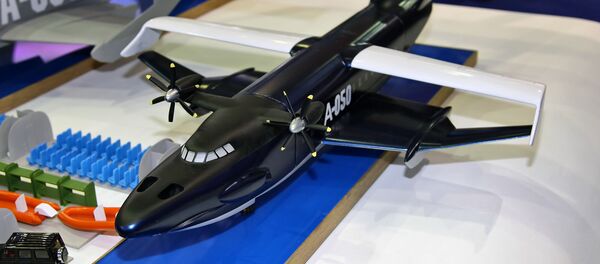 El modelo del ekranoplano ruso A-050 - Sputnik Mundo