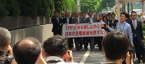 Manifestación contra el Acuerdo Transpacífico en Tokio - Sputnik Mundo