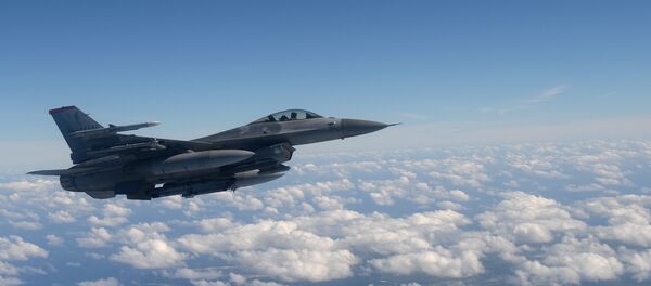 Un F-16 de la Fuerza Aérea de EEUU Un F-16 de la Fuerza Aérea de EEUU - Sputnik Mundo