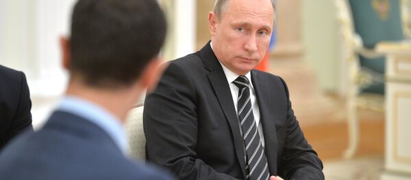 Presidente de Siria, Bashar Asad y presidente de Rusia, Vladímir Putin - Sputnik Mundo