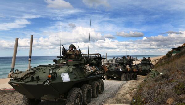 Soldados de EEUU participan en las maniobras de la OTAN Trident Juncture 2015 - Sputnik Mundo