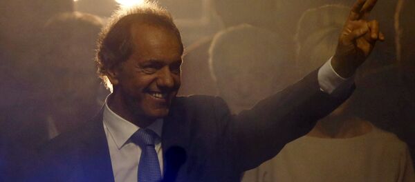 Daniel Scioli, candidato presidencial del gobernante Frente para la Victoria (FpV) - Sputnik Mundo