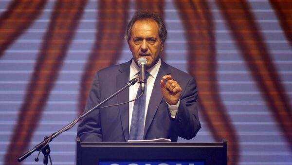 Daniel Scioli, candidato presidencial del gobernante Frente para la Victoria (FpV) - Sputnik Mundo