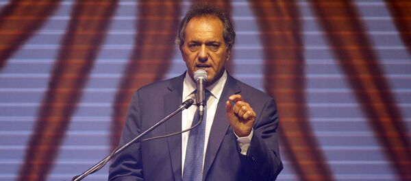 Daniel Scioli, candidato presidencial del gobernante Frente para la Victoria (FpV) - Sputnik Mundo