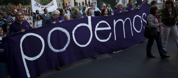 Manifestación contra las medidas de austeridad en Málaga - Sputnik Mundo