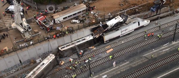 Lugar del siniestro del tren en Galicia (archivo) - Sputnik Mundo