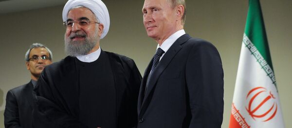 Los presidentes de Irán y Rusia, Vladímir Putin y Hasán Ruhaní Los presidentes de Irán y Rusia, Vladímir Putin y Hasán Ruhaní - Sputnik Mundo