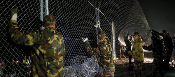 Construcción de una valla fronteriza entre Hungría y Croacia (Archivo) - Sputnik Mundo