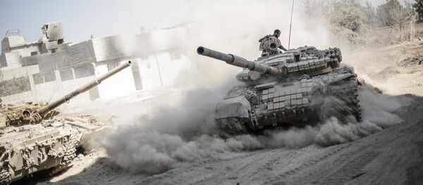 Ejército sirio en las afueras de Damasco (Archivo) - Sputnik Mundo