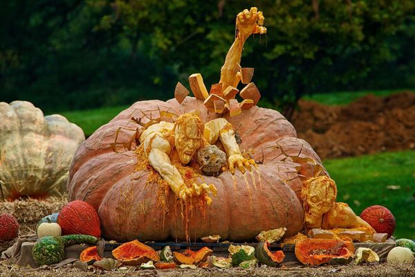 Obras de arte talladas en calabaza - Sputnik Mundo
