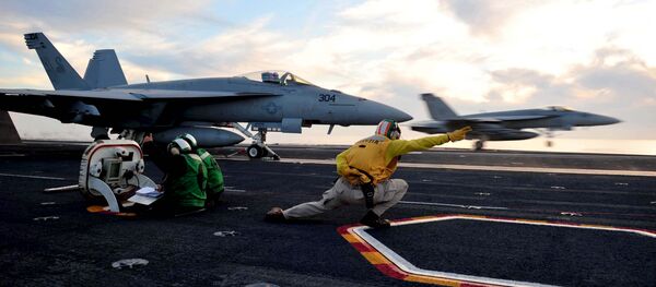 F/A-18 Super Hornet, cazabombardero estadounidense F/A-18 Super Hornet, cazabombardero estadounidense - Sputnik Mundo