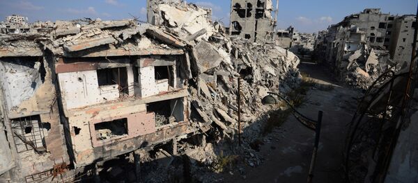 Edificios destruidos en Homs, Siria (Archivo) - Sputnik Mundo