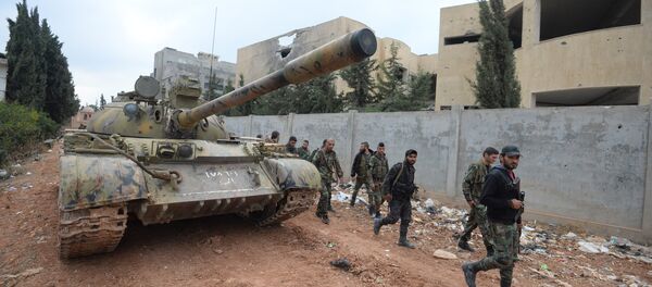 El Ejército gubernamental de Siria cerca de la ciudad de Homs (archivo) - Sputnik Mundo