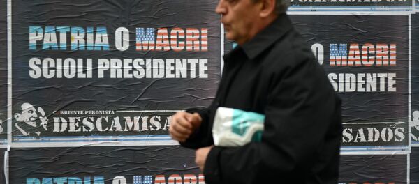 Propaganda del candidato a la presidencia argentina Daniel Scioli en Buenos Aires - Sputnik Mundo