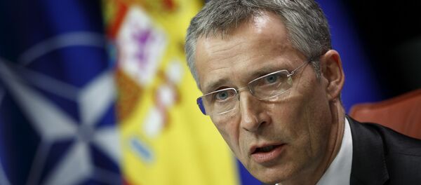 Secretario general de la OTAN Jens Stoltenberg durante la rueda de prensa - Sputnik Mundo