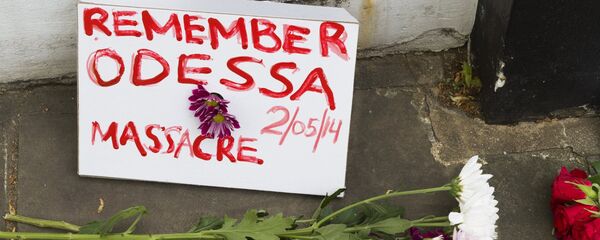 Homenaje a las víctimas del incendio en la Casa de los Sindicatos de Odesa (archivo) - Sputnik Mundo