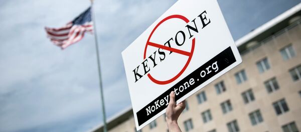 Protestas contra la construcción del oleoducto Keystone XL - Sputnik Mundo